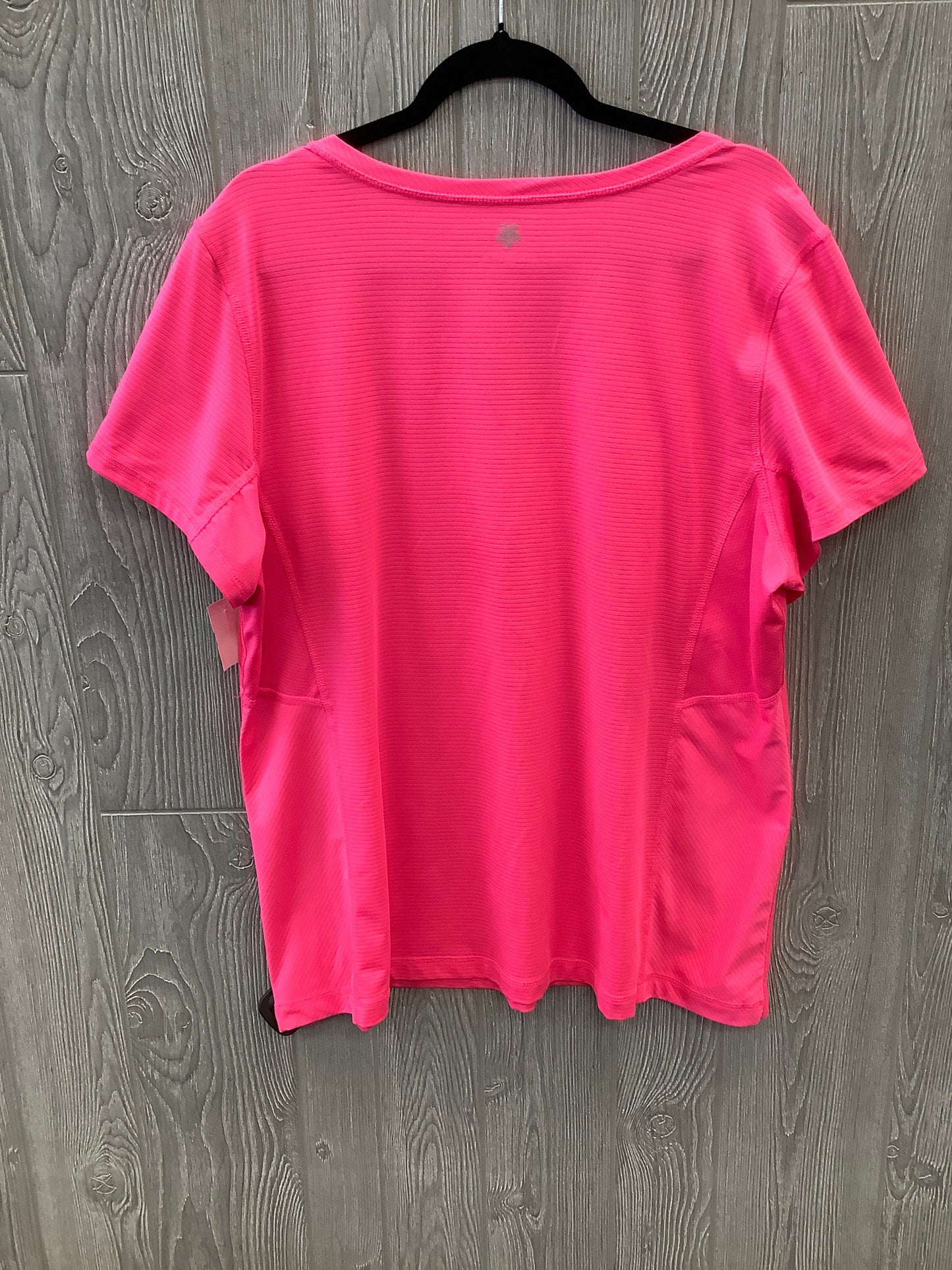 Pink Athletic Top Short Sleeve Tek Gear, Size 2x