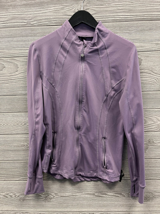 Athletic Top Long Sleeve Collar By 90 Degrees By Reflex In Purple, Size: M