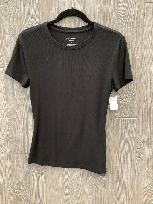 Top Short Sleeve By Nine West In Black, Size: S