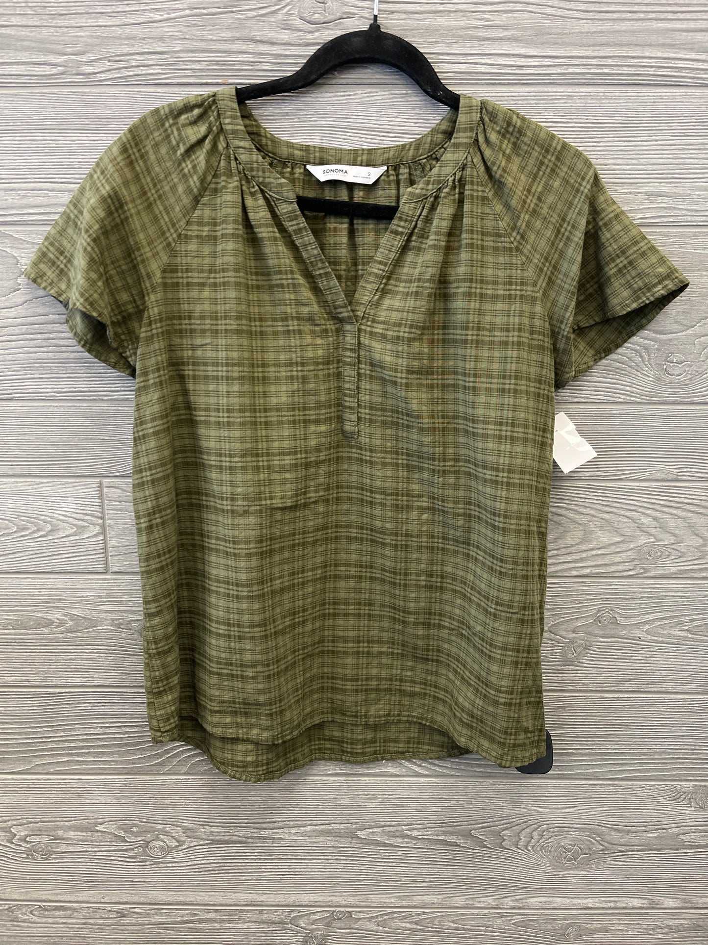 Top Short Sleeve By Sonoma In Green, Size: S