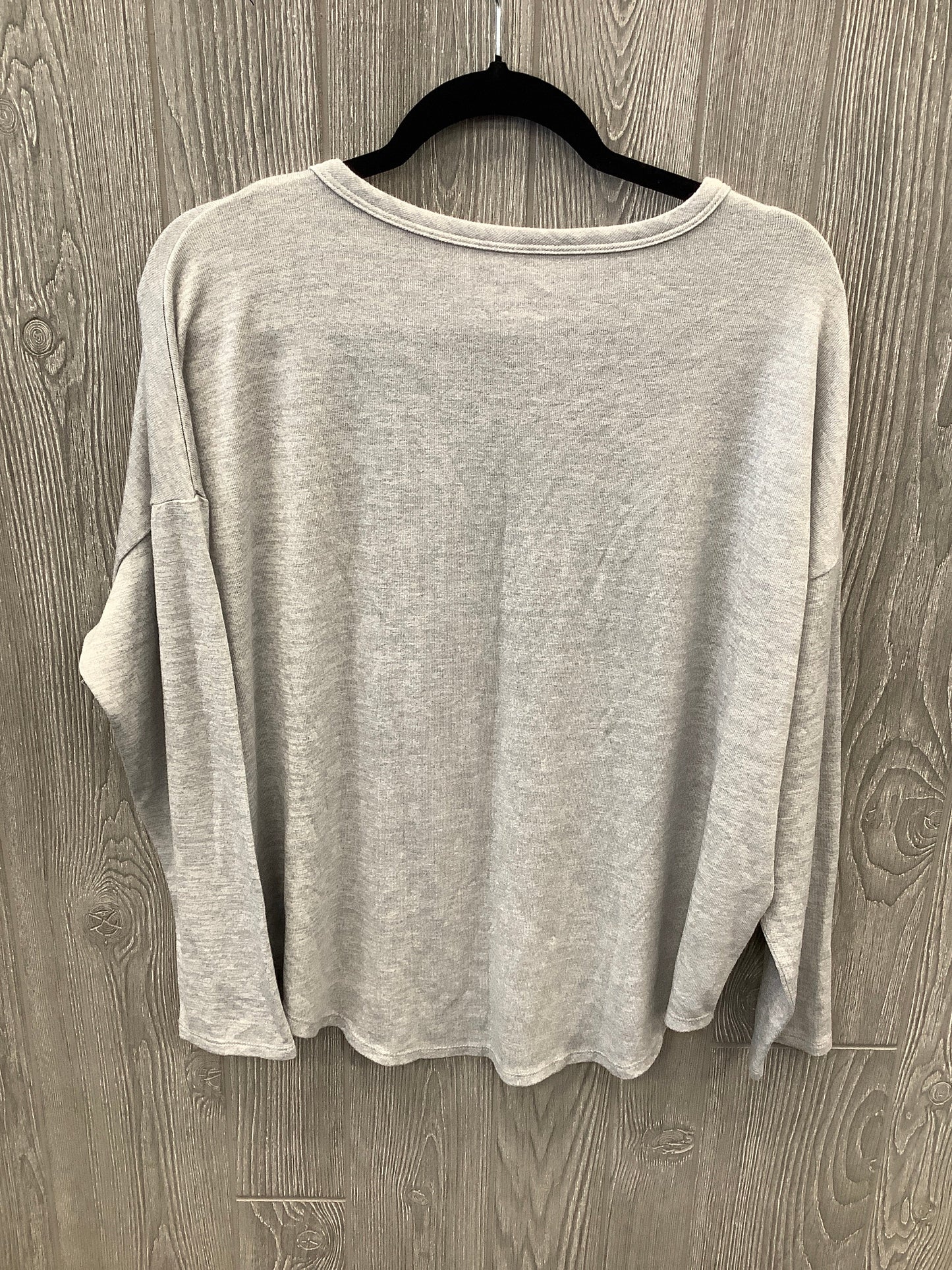 Top Long Sleeve By Time And Tru In Grey, Size: Xl