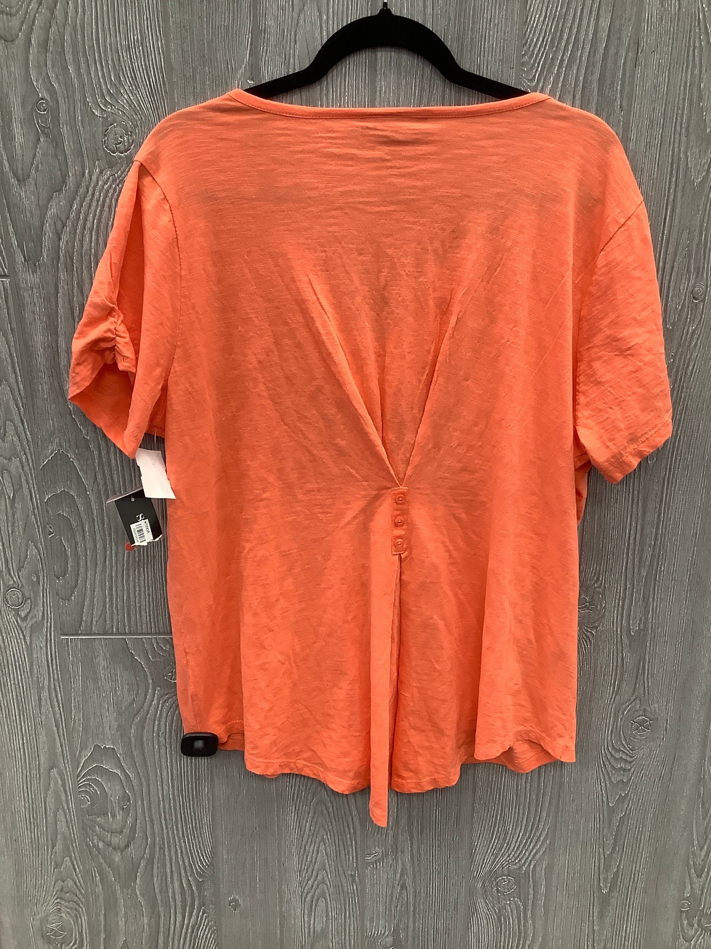 Top Short Sleeve By Style And Company In Orange, Size: 1x