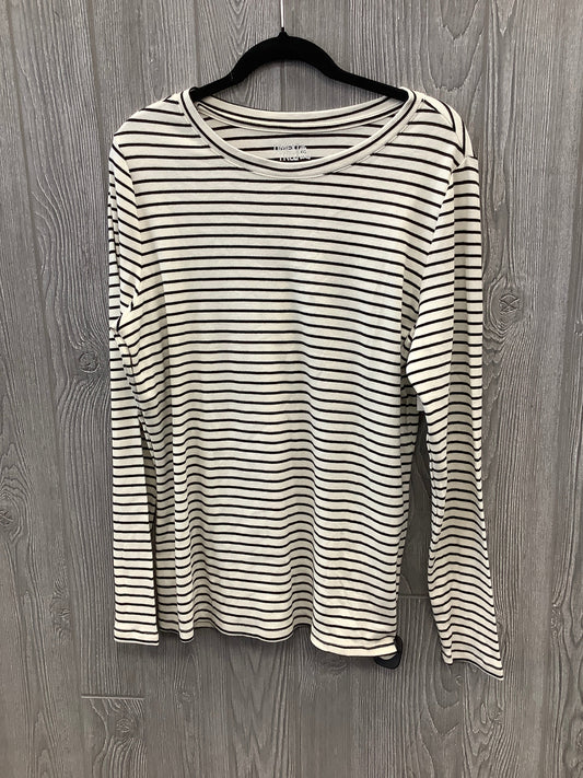 Top Long Sleeve By Time And Tru In Striped Pattern, Size: Xl