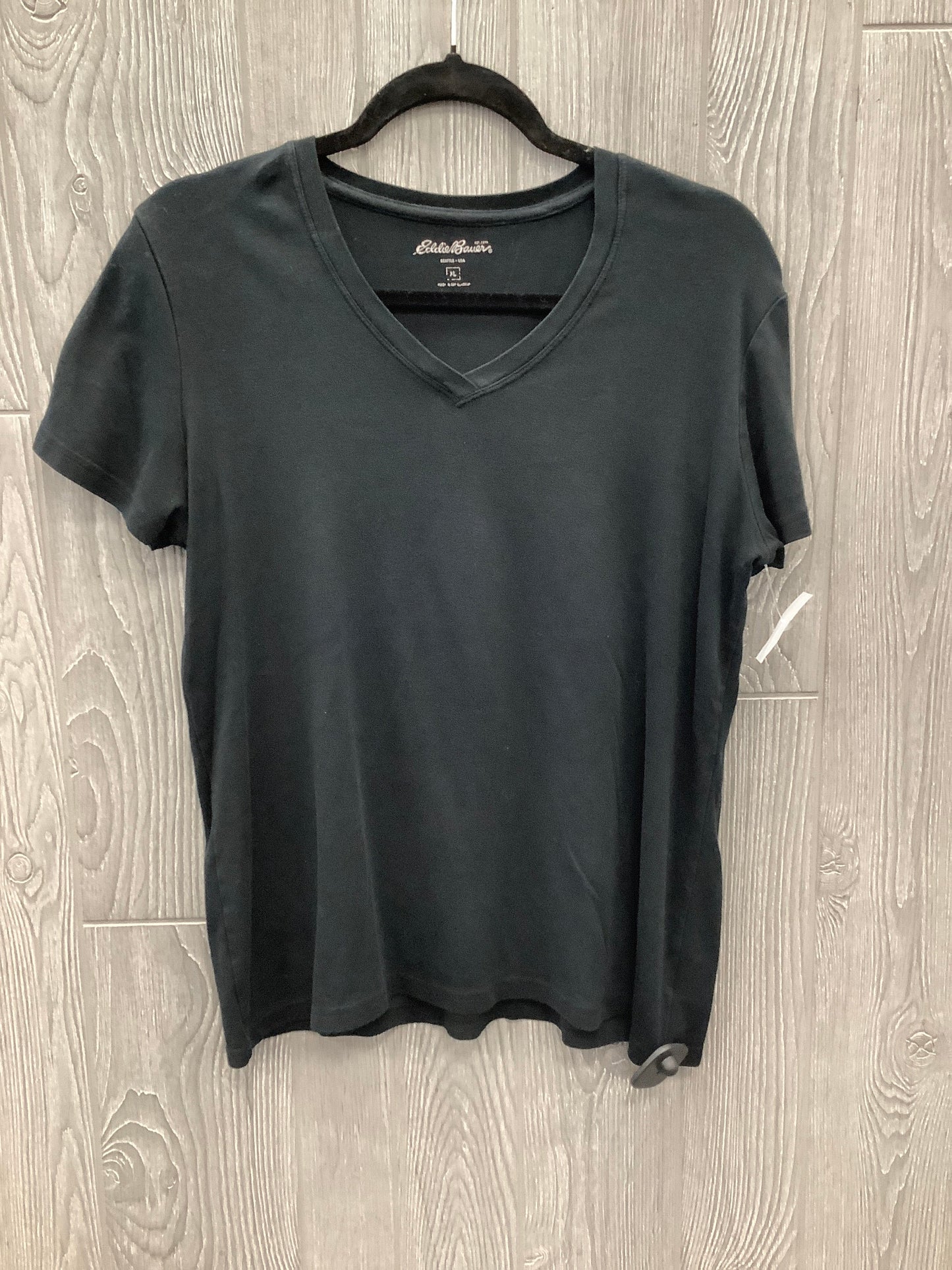 Top Short Sleeve Basic By Eddie Bauer In Black, Size: Xl