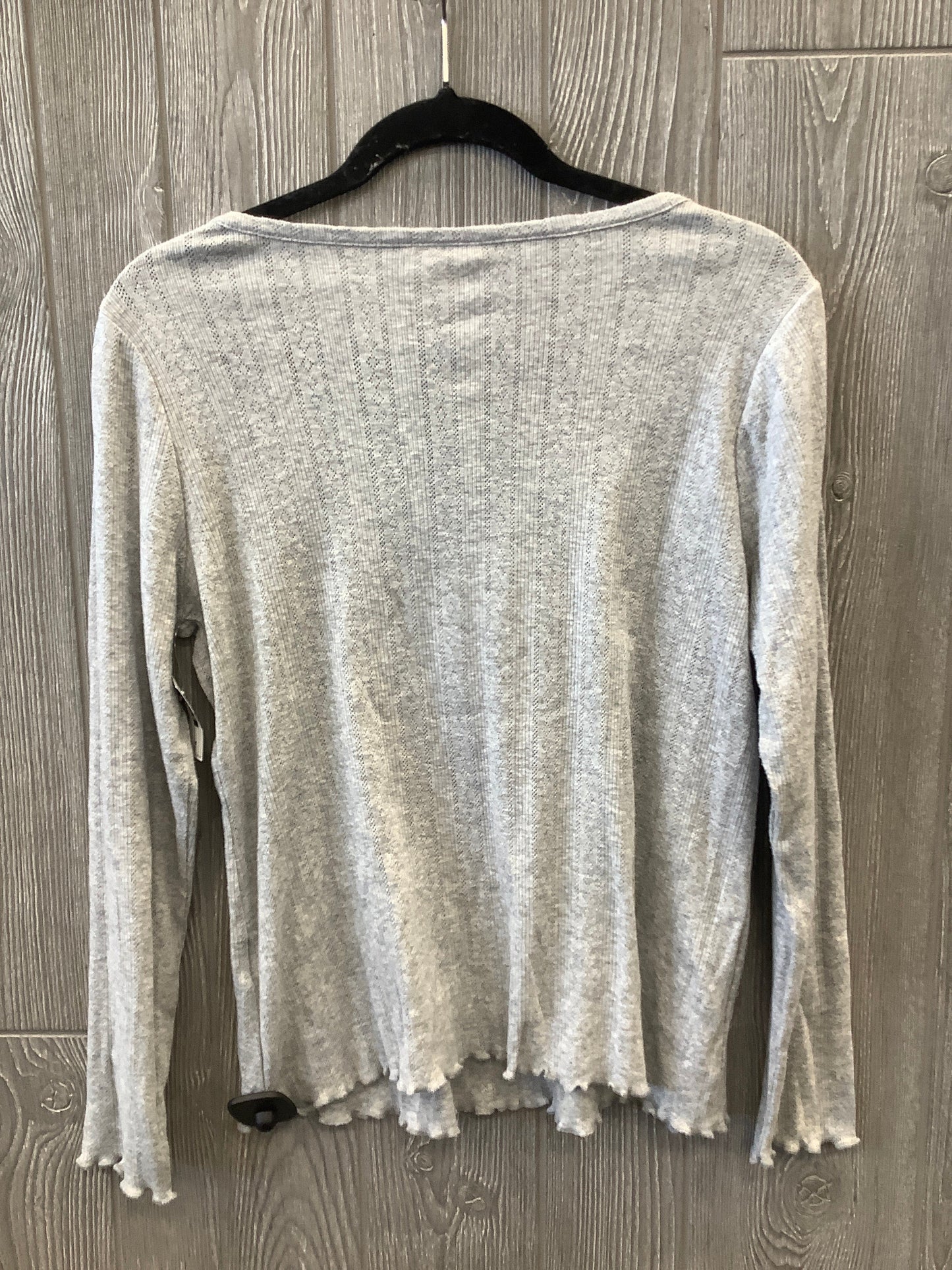 Top Long Sleeve By Style And Company In Grey, Size: M