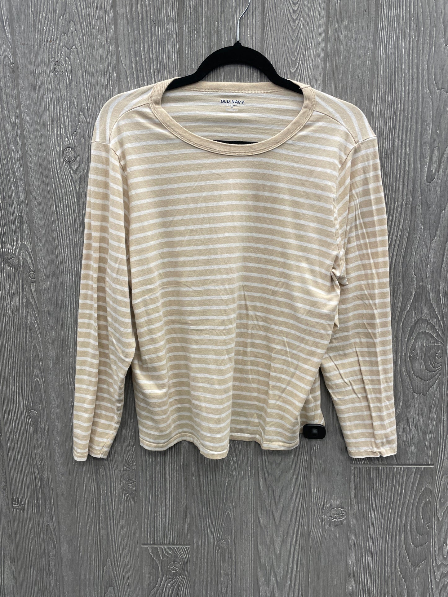 Top Long Sleeve Basic By Old Navy In Striped Pattern, Size: Xl