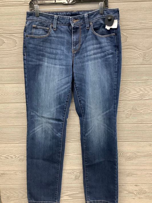 Jeans Straight By Sonoma In Blue Denim, Size: 8