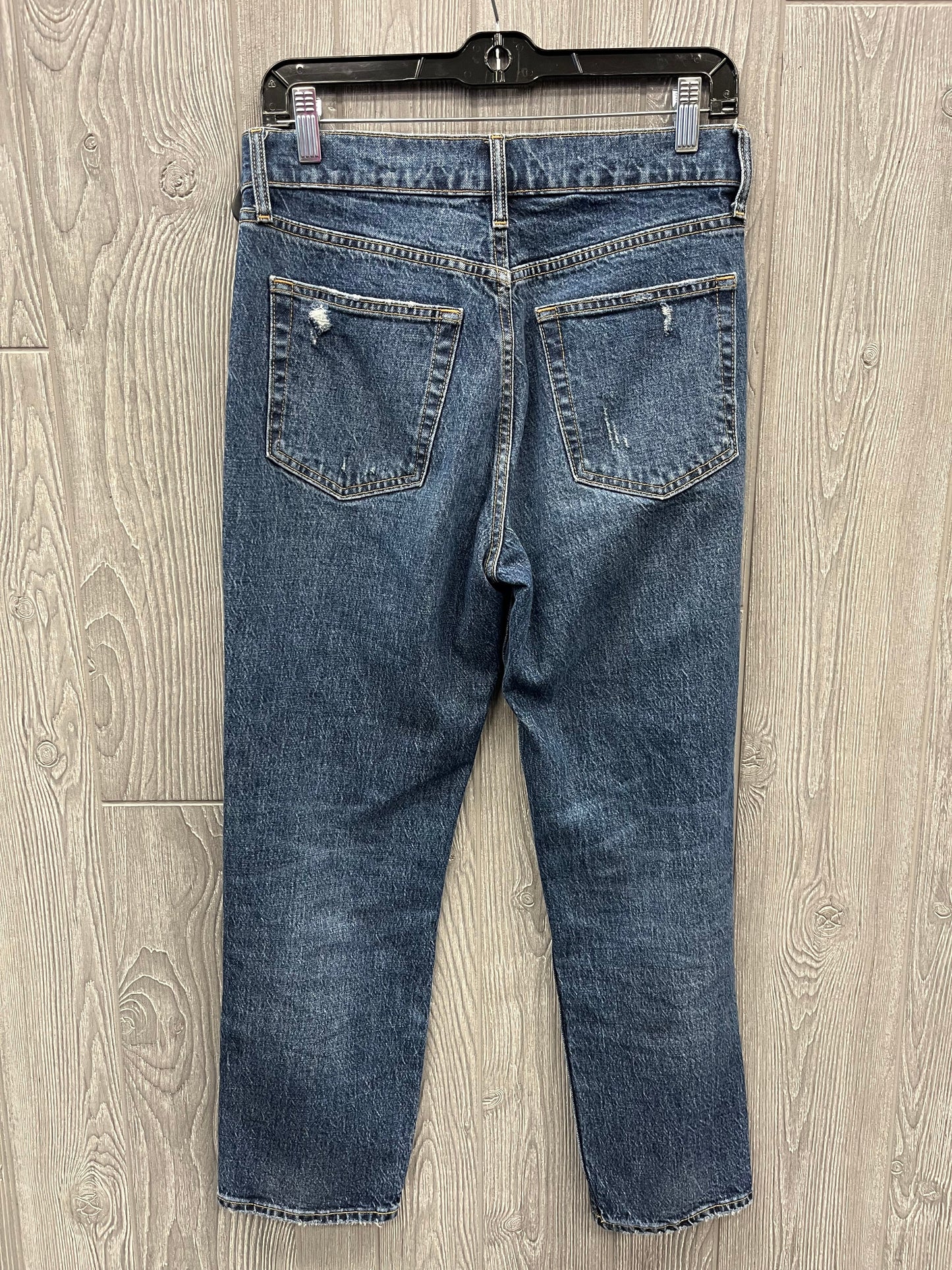 Jeans Straight By Gap In Blue Denim, Size: 4