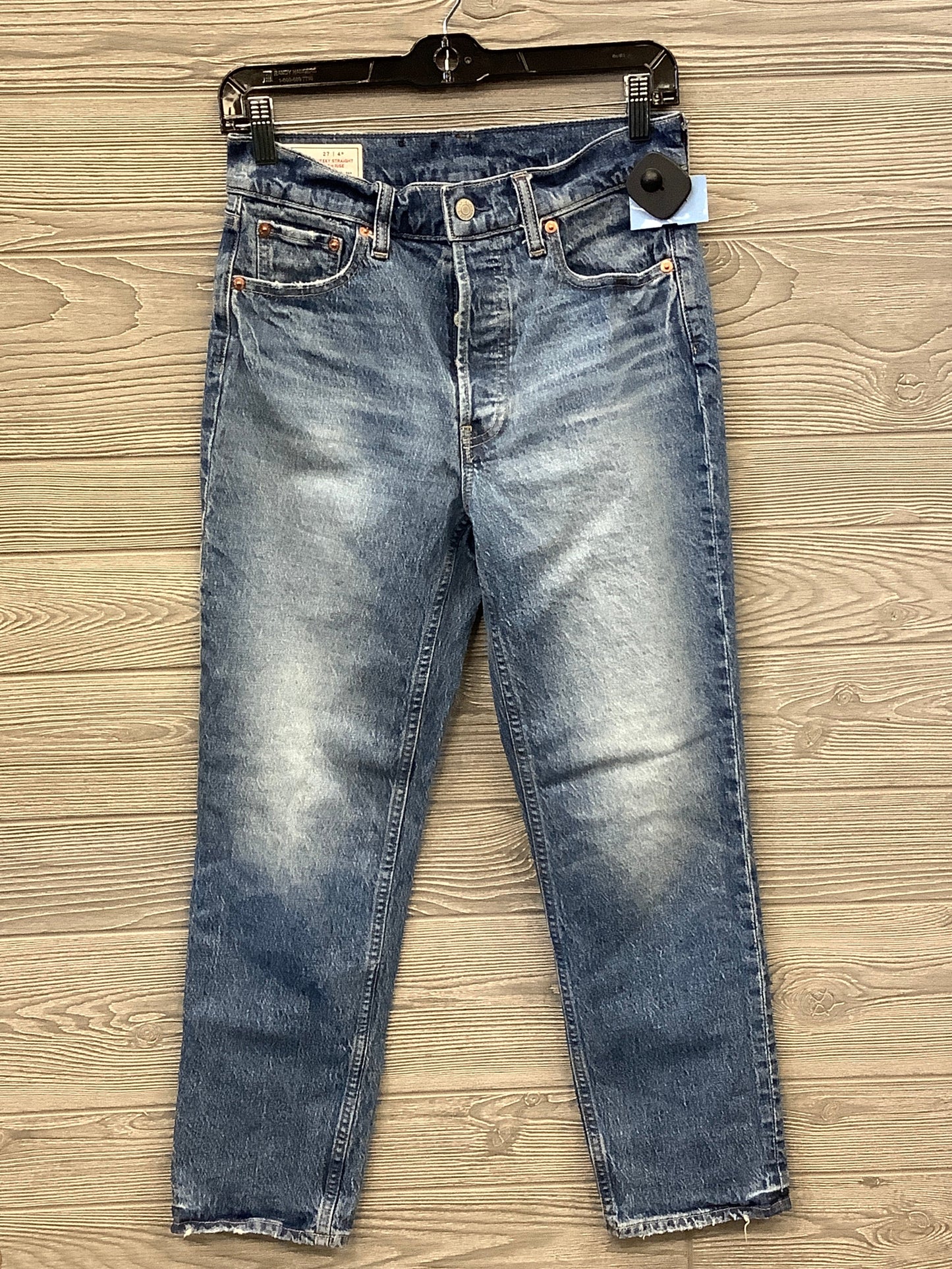 Jeans Straight By Gap In Blue Denim, Size: 4