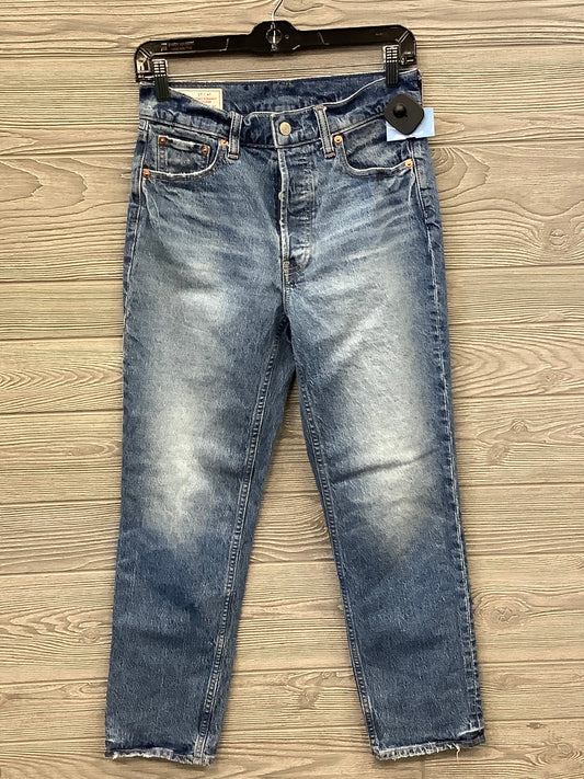 Jeans Straight By Gap In Blue Denim, Size: 4