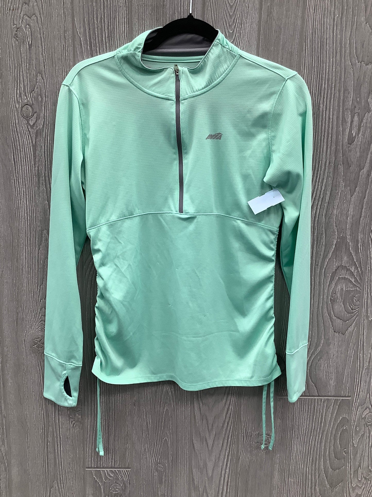 Athletic Top Long Sleeve Collar By Avia In Green, Size: M