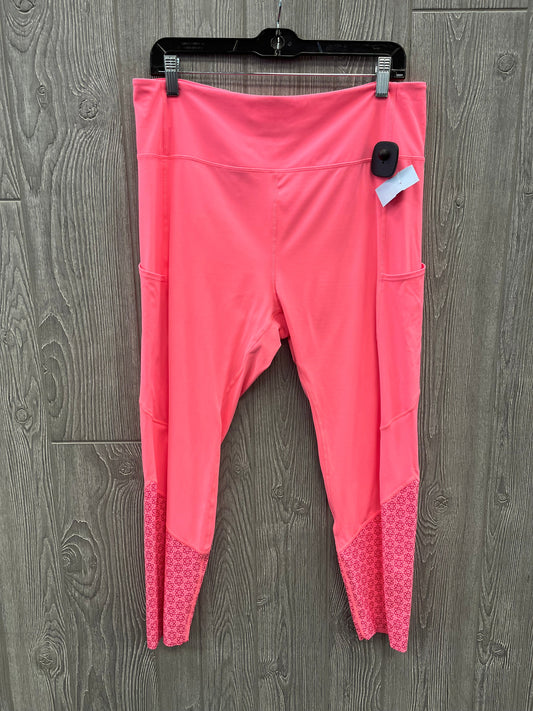 Athletic Leggings By Zyia In Pink, Size: 2x