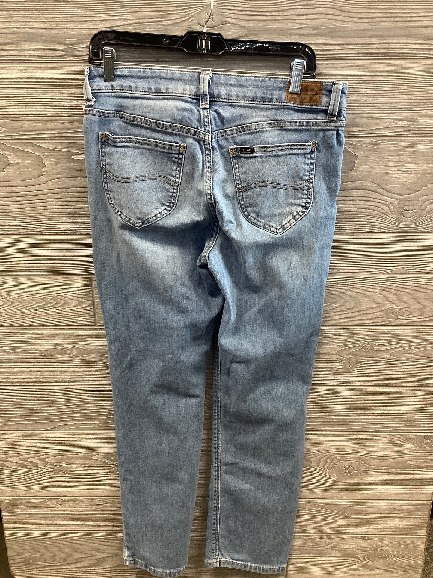 Jeans Straight By Lee In Blue Denim, Size: 10