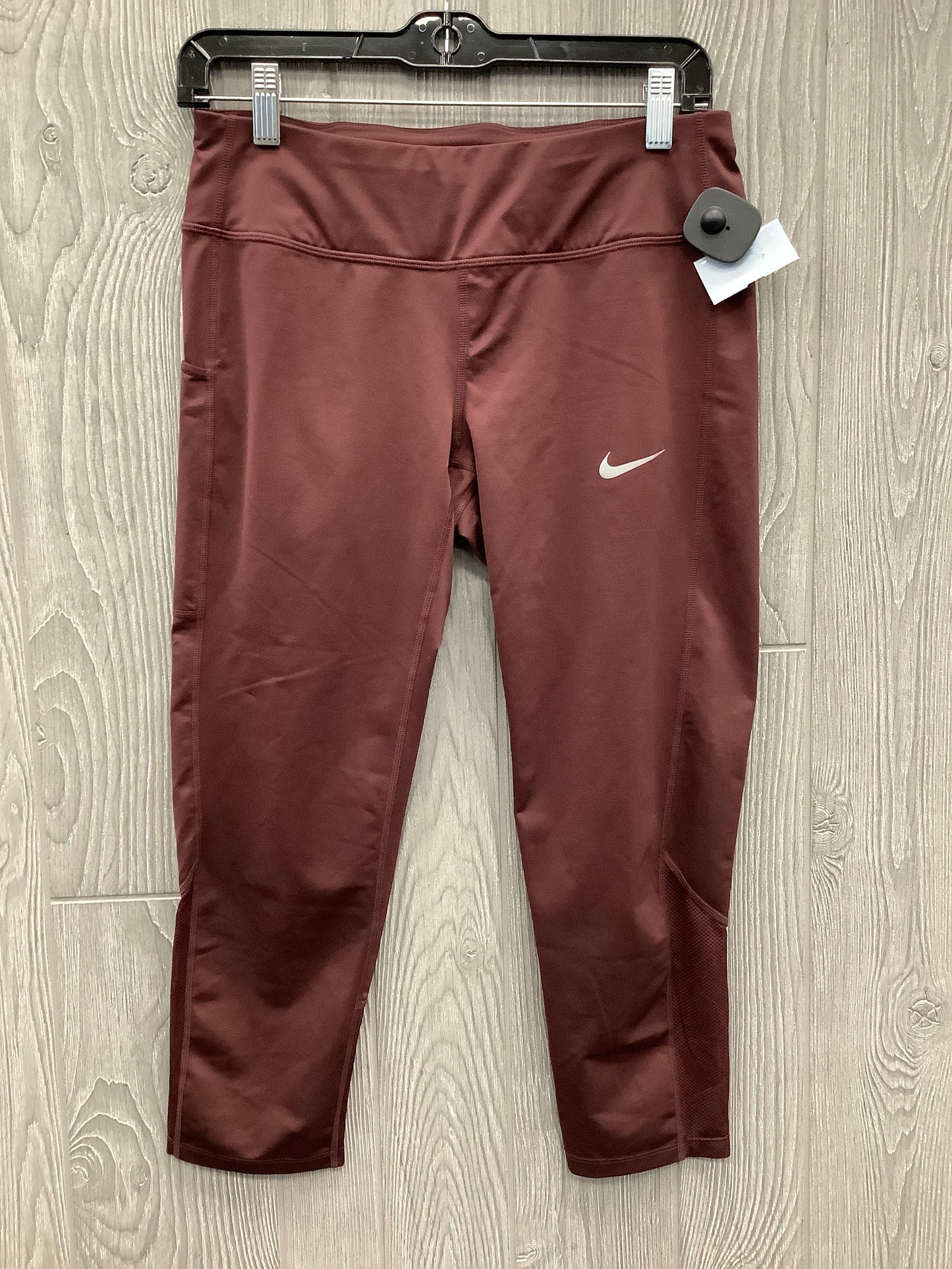 Athletic Leggings By Nike Apparel In Red, Size: M