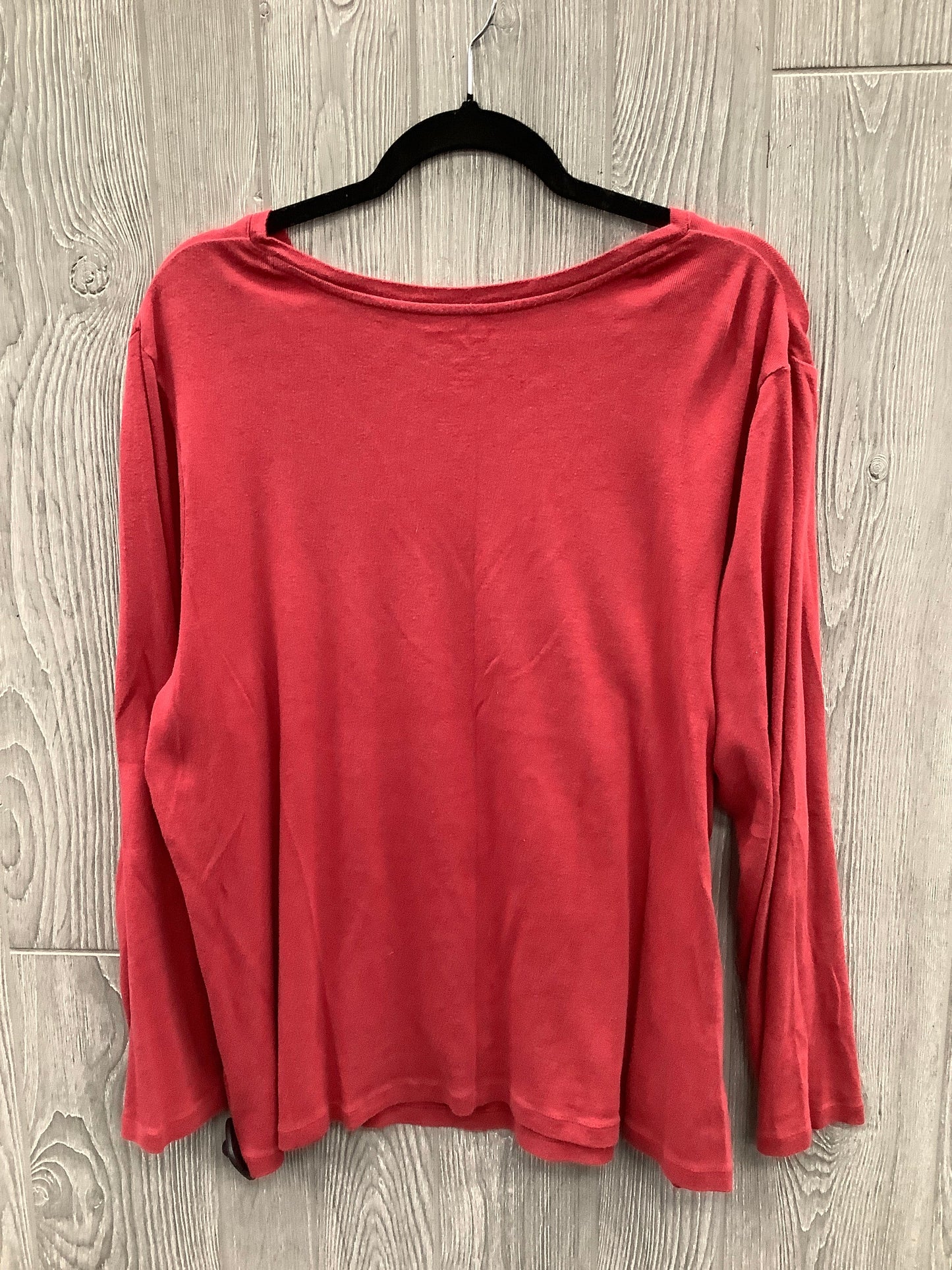 Top Long Sleeve By Sonoma In Red, Size: 2x