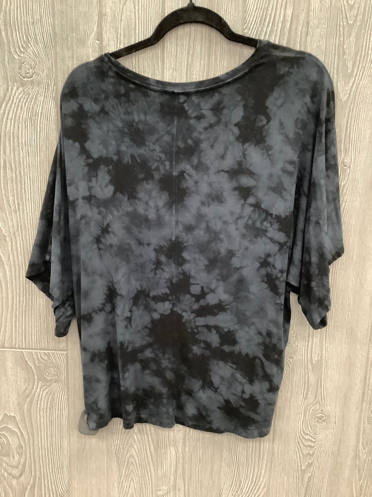 Top Short Sleeve By Tahari By Arthur Levine In Black & Blue, Size: M