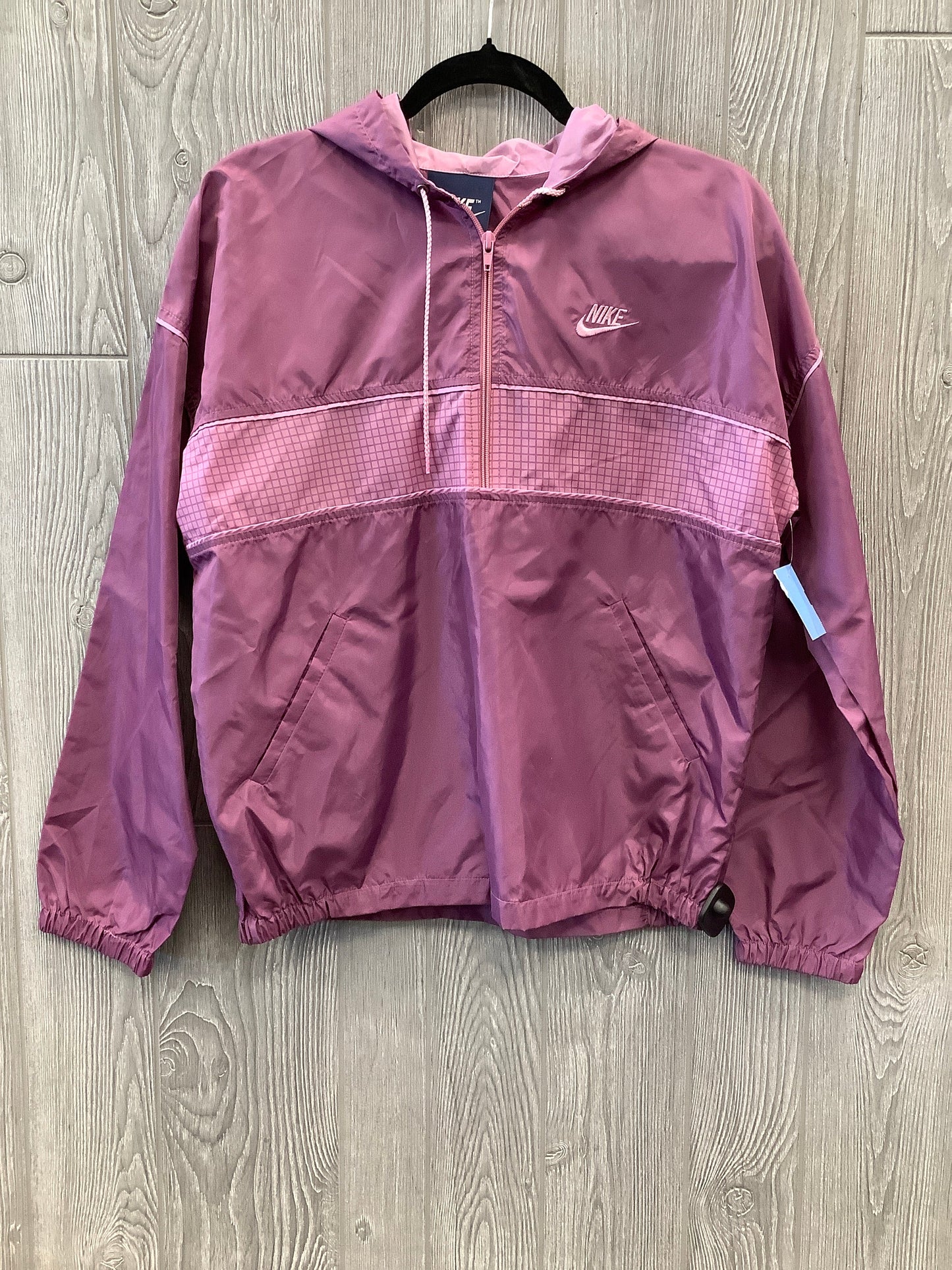 Jacket Windbreaker By Nike In Purple, Size: L