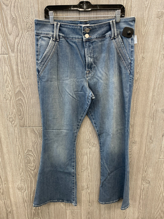 Jeans Flared By Frame In Blue Denim, Size: 18