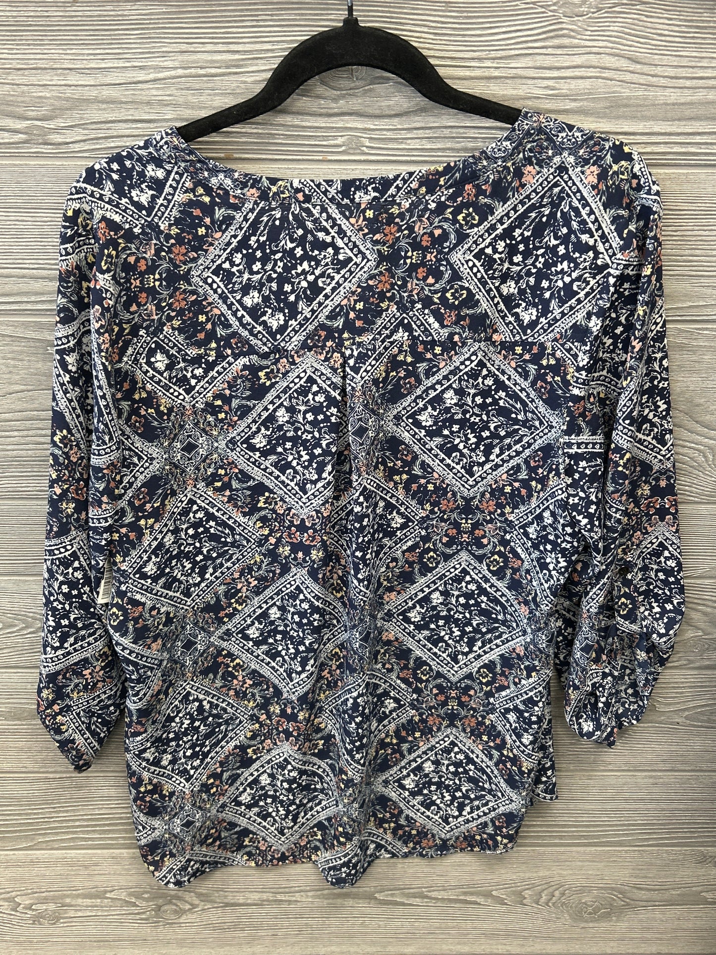 Blouse Long Sleeve By Maurices In Blue, Size: L