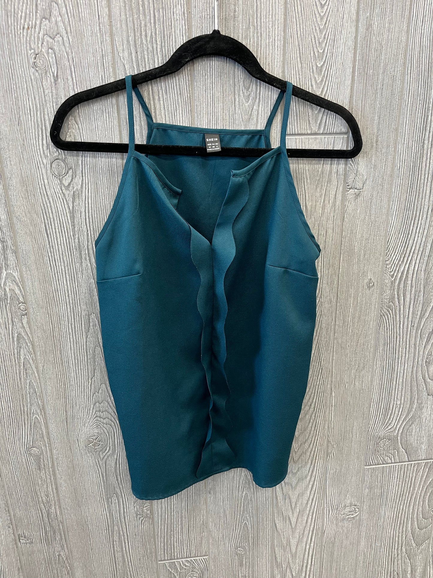 Green Top Sleeveless Shein, Size M