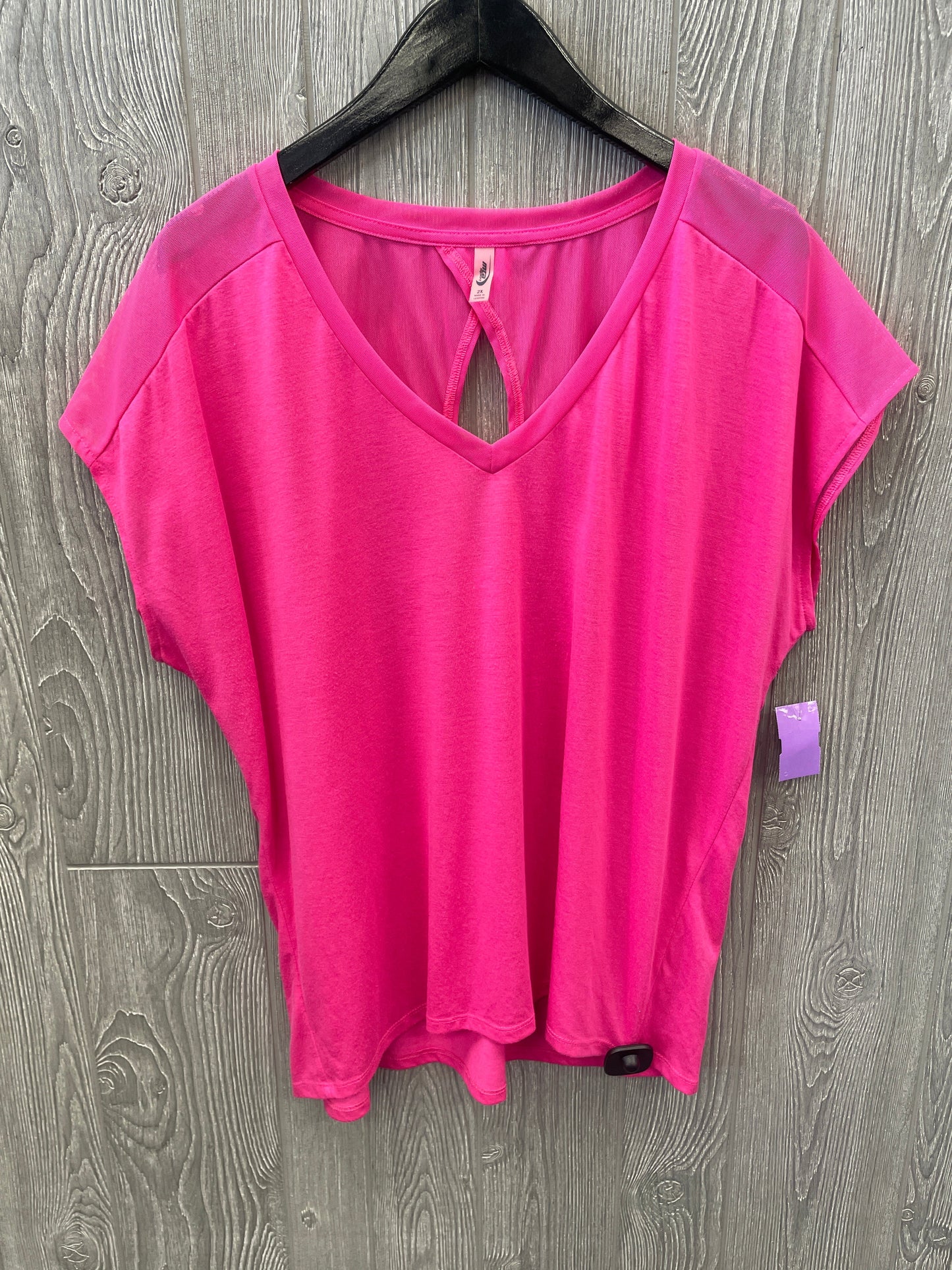 Athletic Top Short Sleeve By Clothes Mentor In Pink, Size: 2x