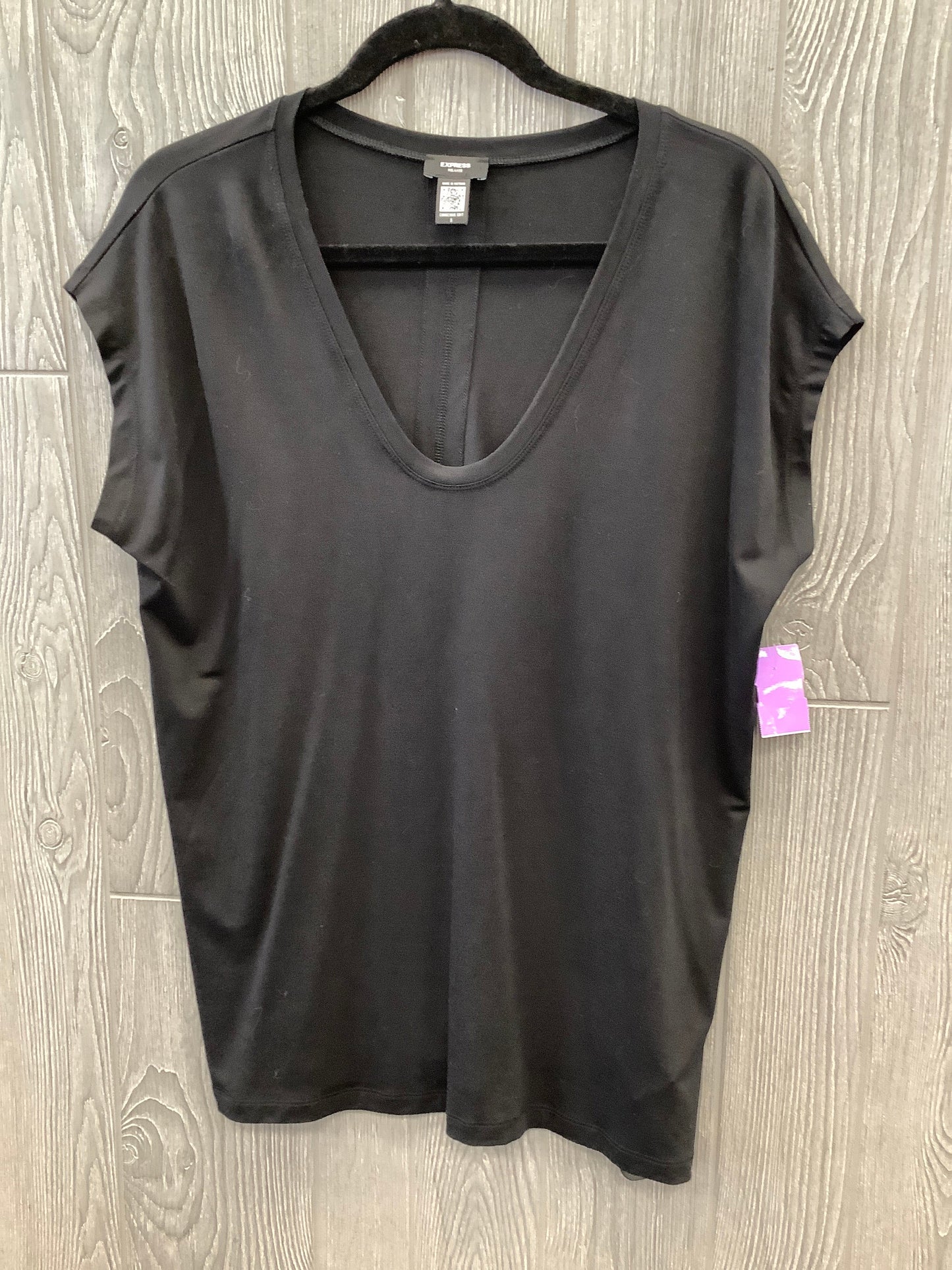 Top Short Sleeve Basic By Express In Black, Size: S