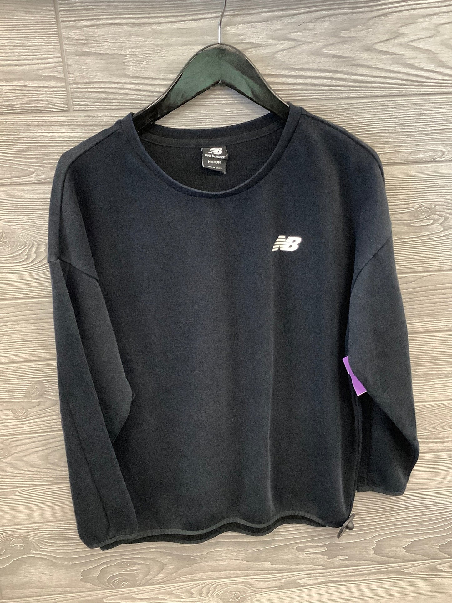 Black Athletic Sweatshirt Crewneck New Balance, Size M