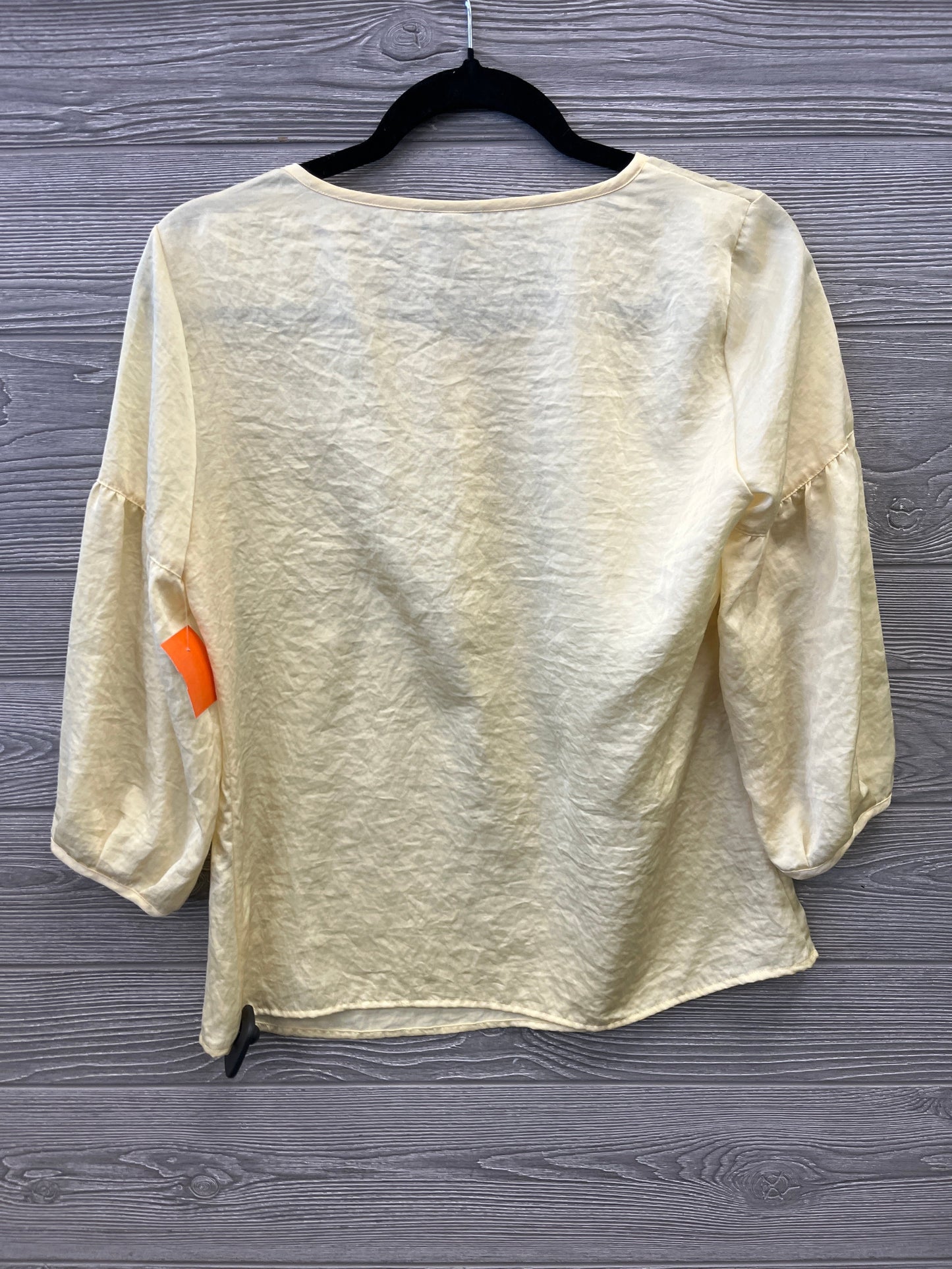 Top 3/4 Sleeve By Talbots In Yellow, Size: S