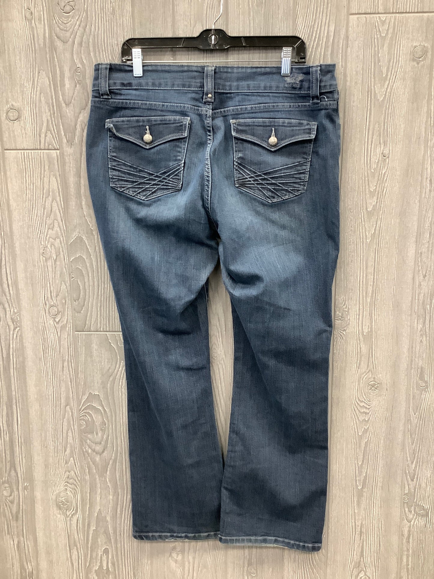 Jeans Straight By Lee In Blue Denim, Size: 18