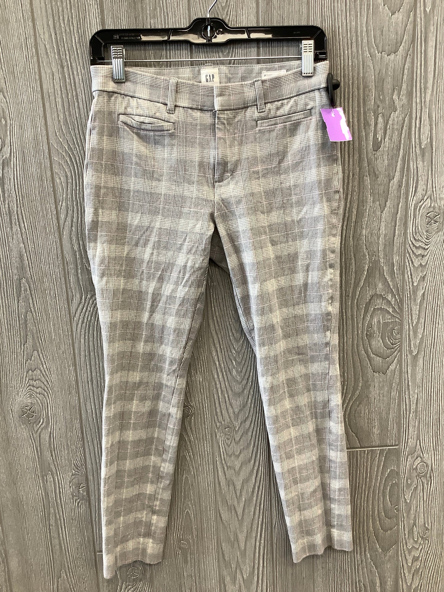 Plaid Pattern Pants Cropped Gap, Size 2