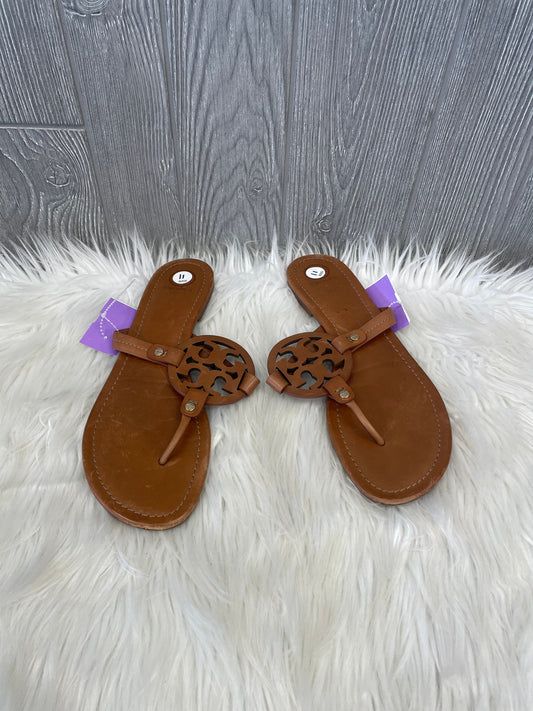 Brown Sandals Designer Tory Burch, Size 11