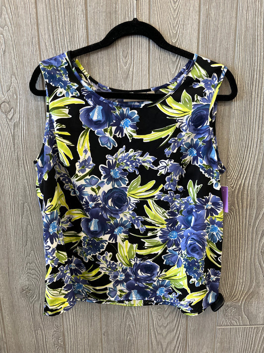 Floral Print Top Sleeveless Croft And Barrow, Size L