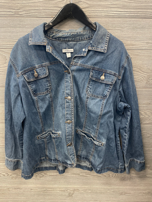 Jacket Denim By Croft And Barrow In Blue Denim, Size: 2x