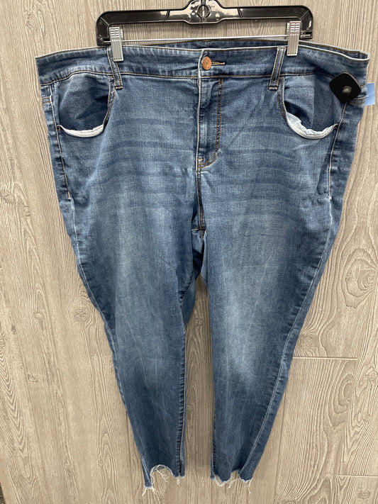 Jeans Cropped By Maurices In Blue Denim, Size: 22