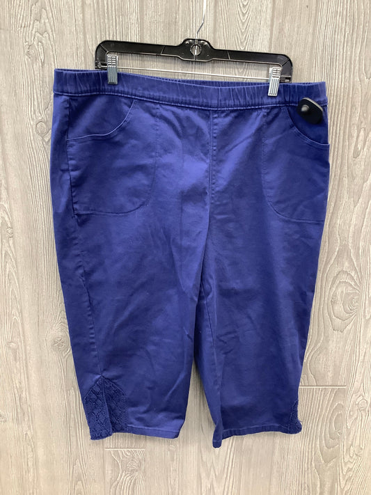 Capris By Denim And Company In Blue, Size: 20