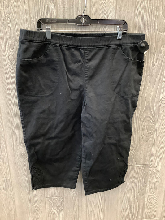 Capris By Denim And Company In Black, Size: 20