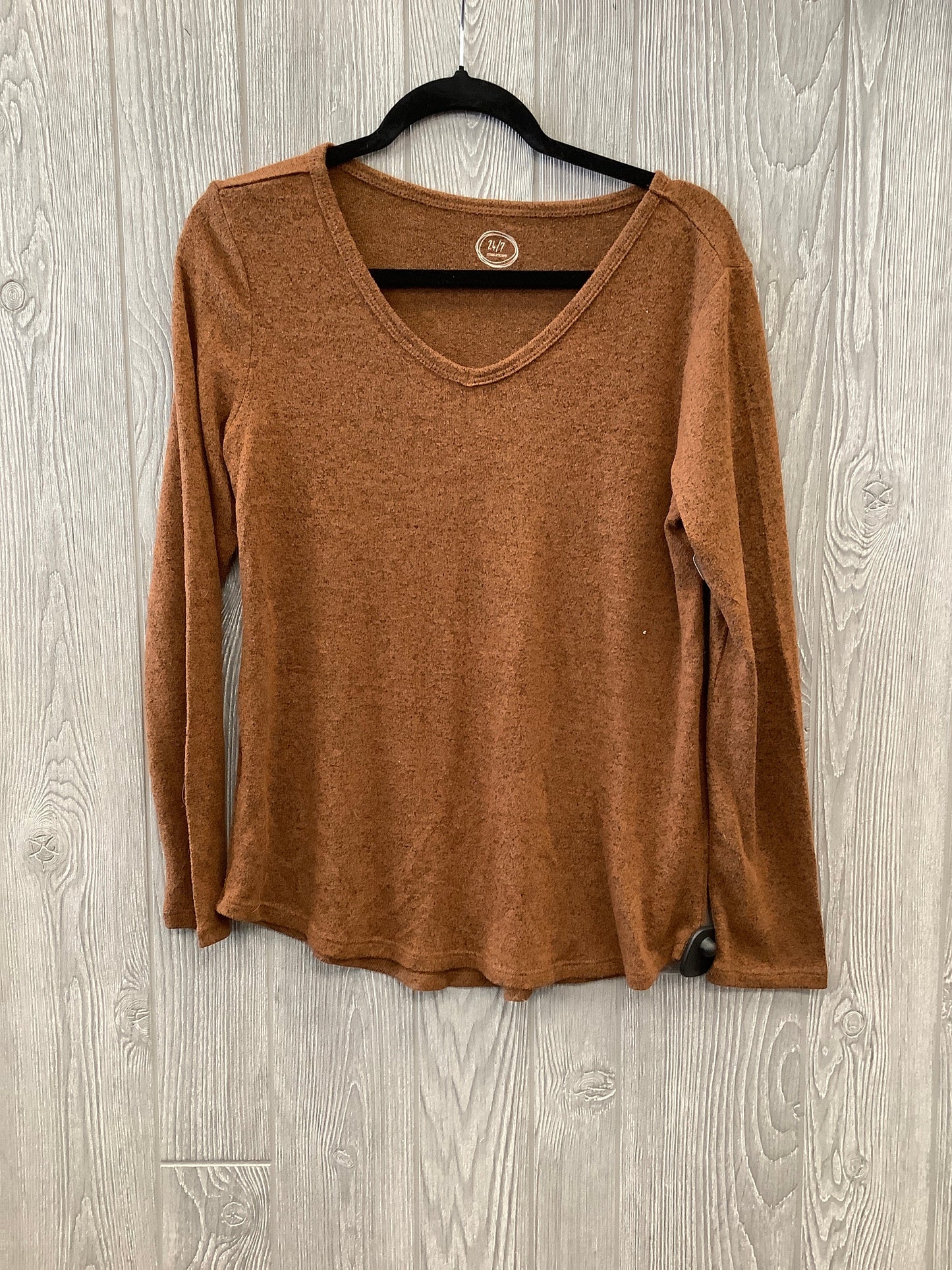 Top Long Sleeve By Maurices In Brown, Size: M