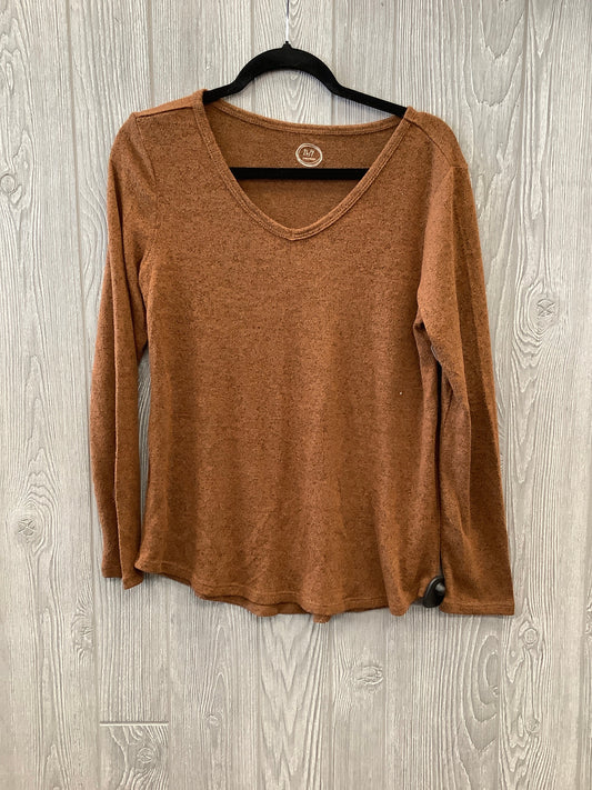 Top Long Sleeve By Maurices In Brown, Size: M