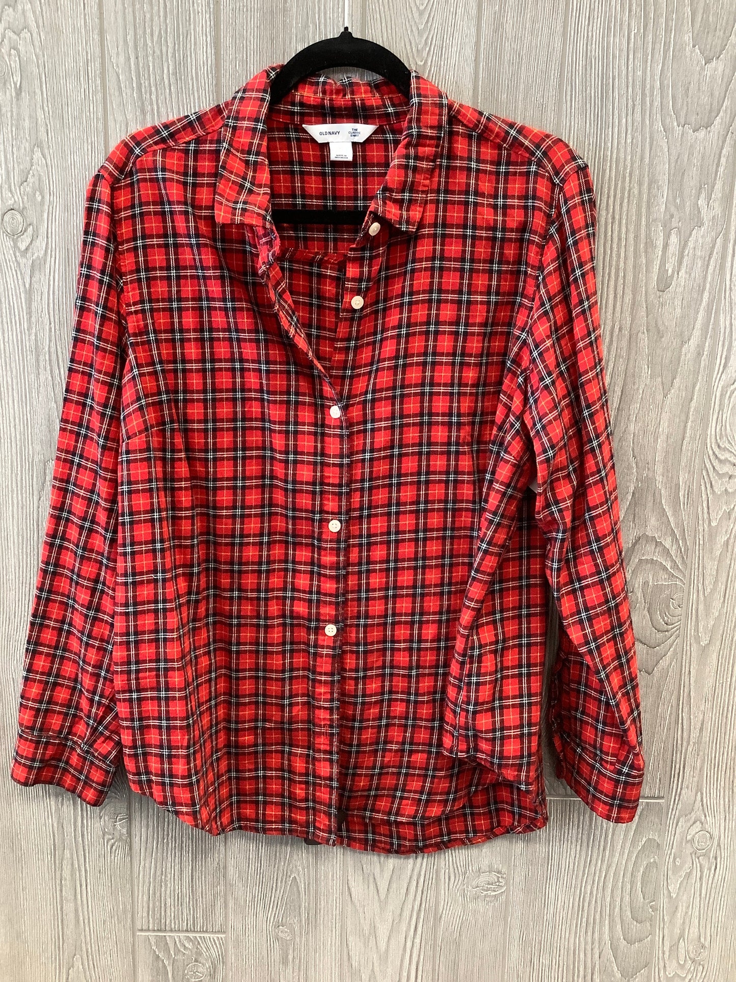 Top Long Sleeve By Old Navy In Red, Size: Xl