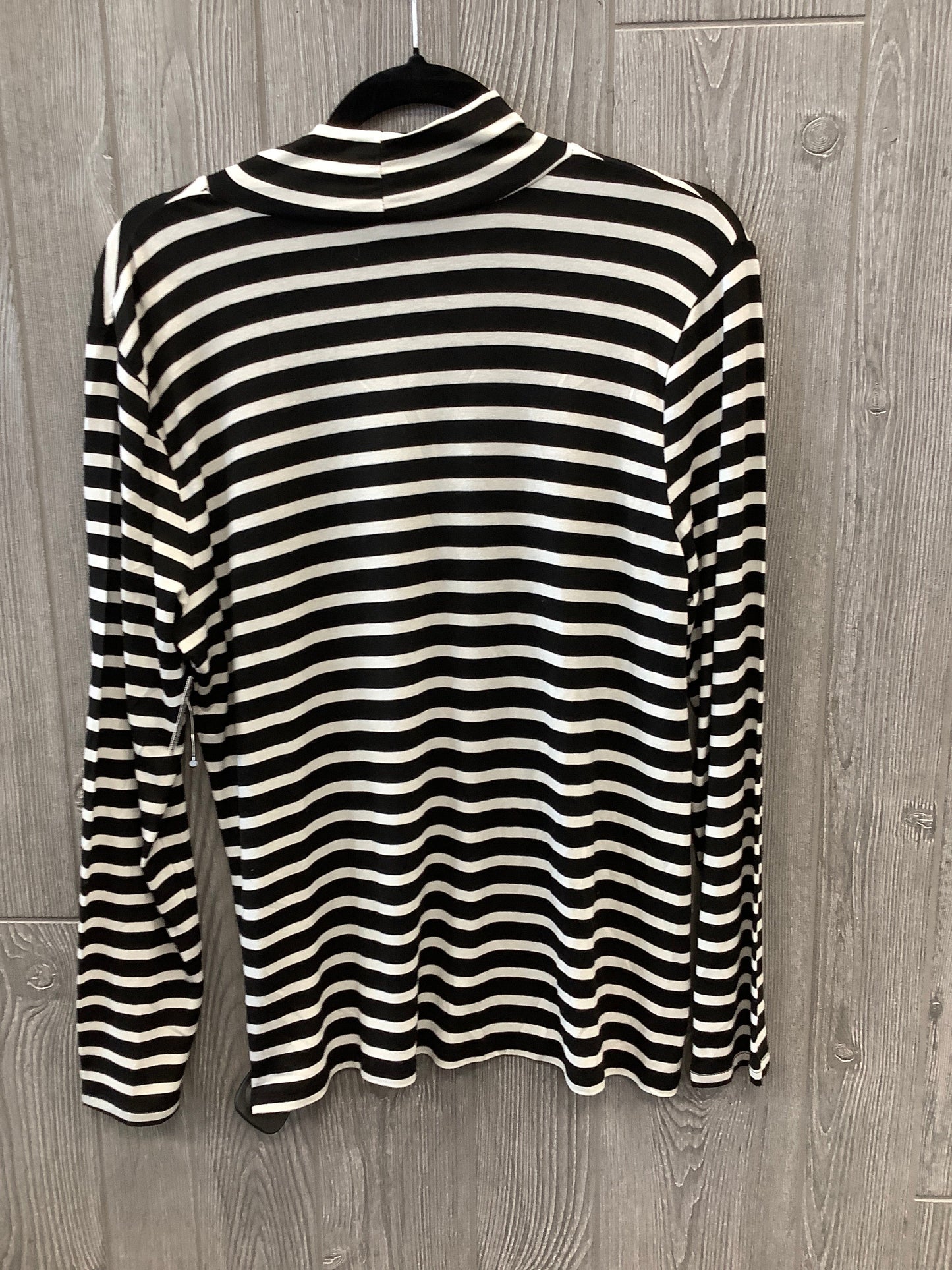 Top Long Sleeve By Style And Company In Striped Pattern, Size: L