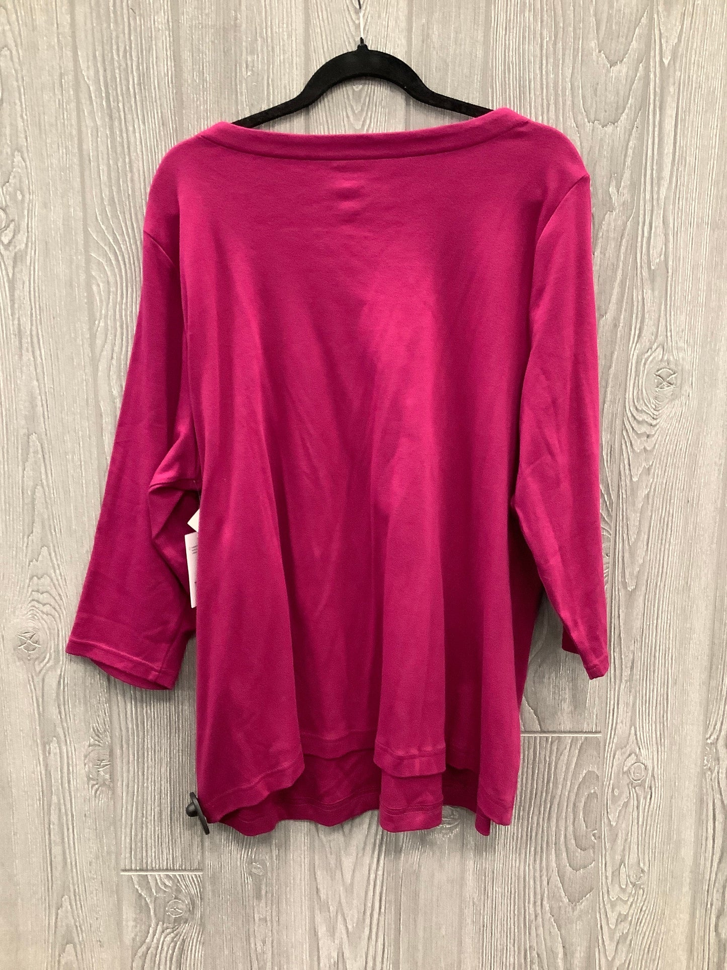 Top Long Sleeve By Croft And Barrow In Purple, Size: 2x