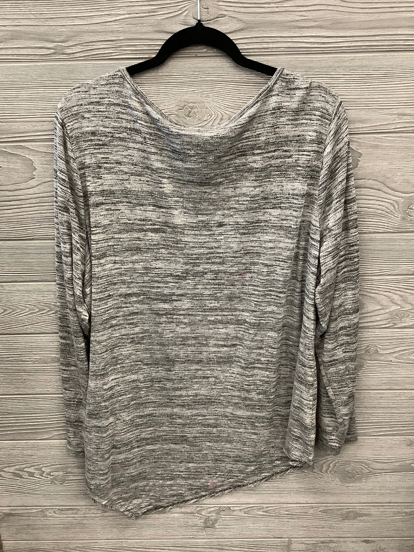 Top Long Sleeve By Ava & Viv In Grey, Size: 2x