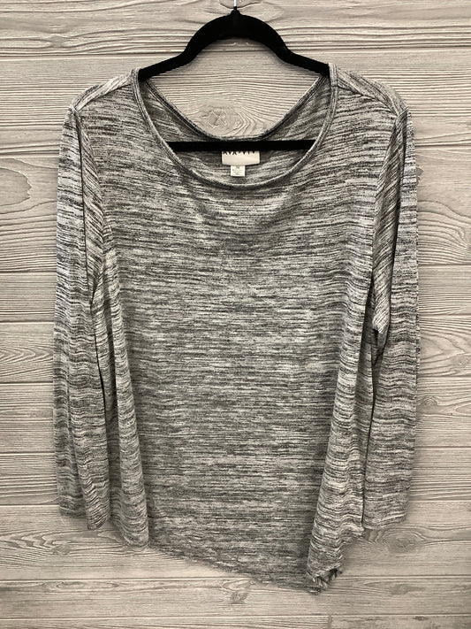 Top Long Sleeve By Ava & Viv In Grey, Size: 2x