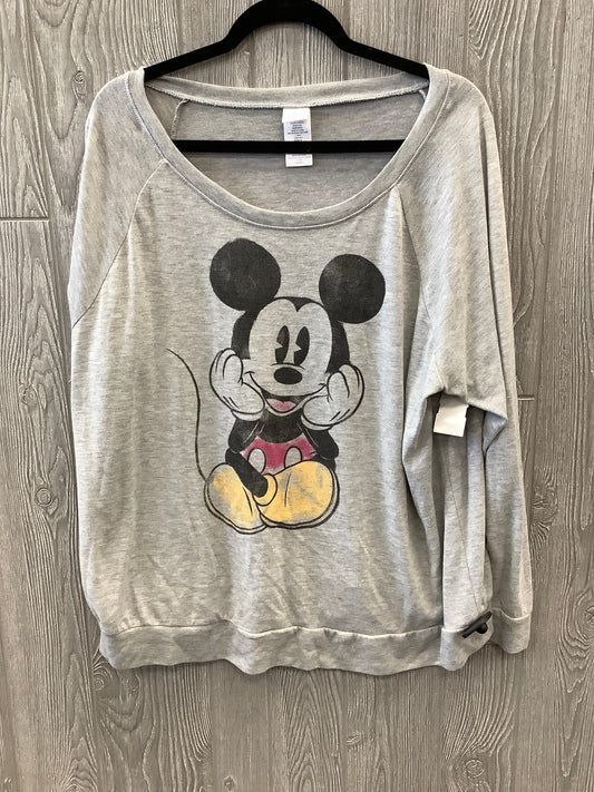 Top Long Sleeve By Disney Store In Grey, Size: 3x