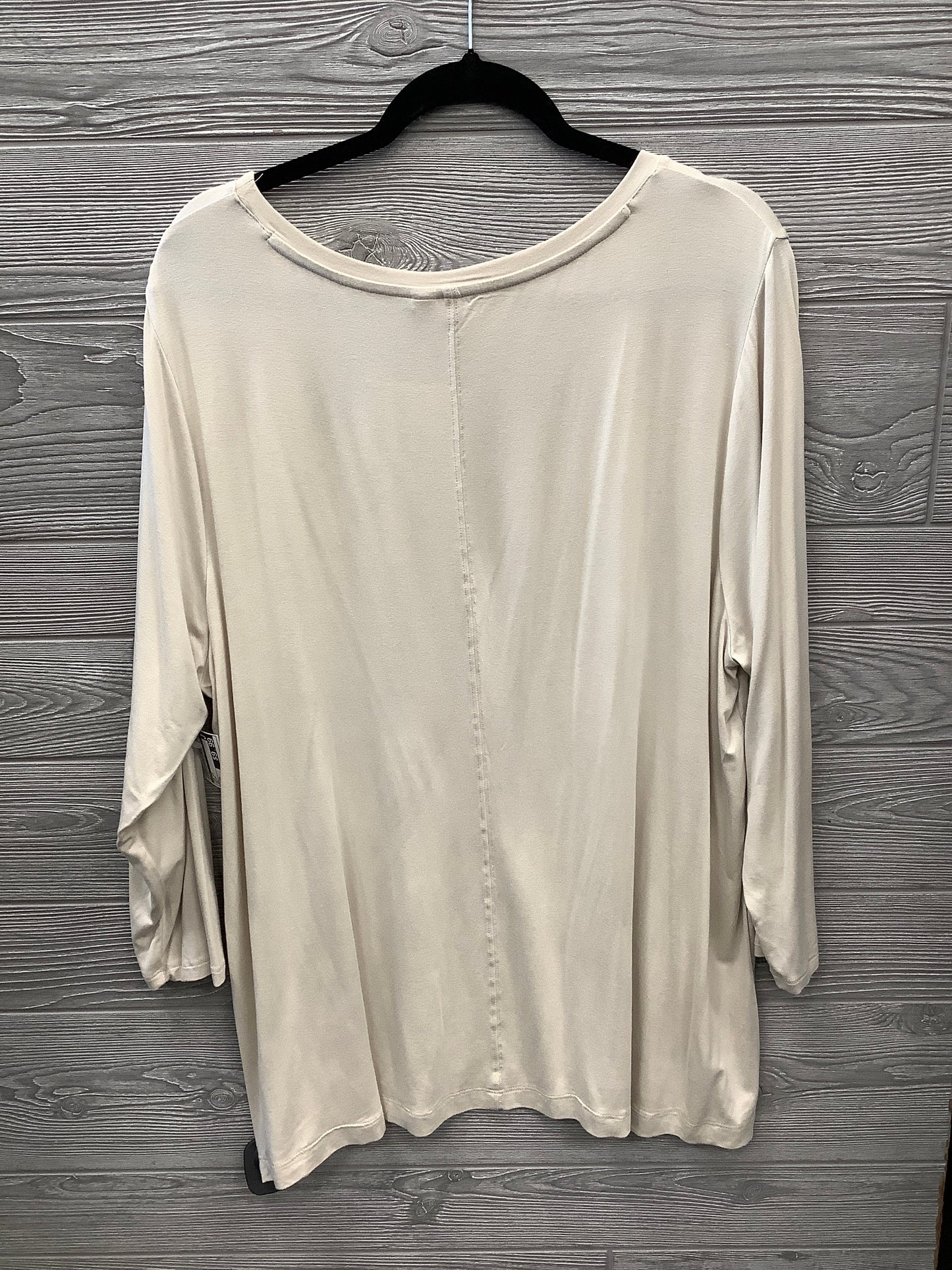 Top Long Sleeve By Cato In Beige, Size: 3x