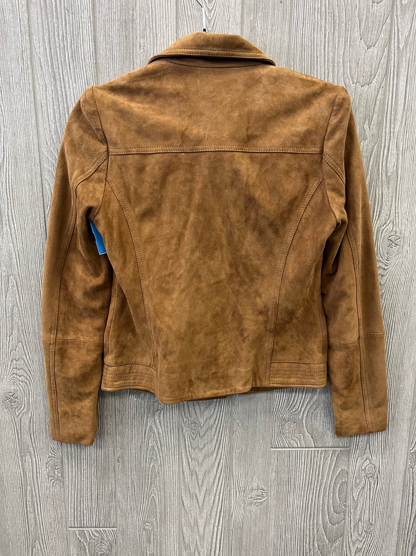 Jacket Moto By Lucky Brand In Brown, Size: S