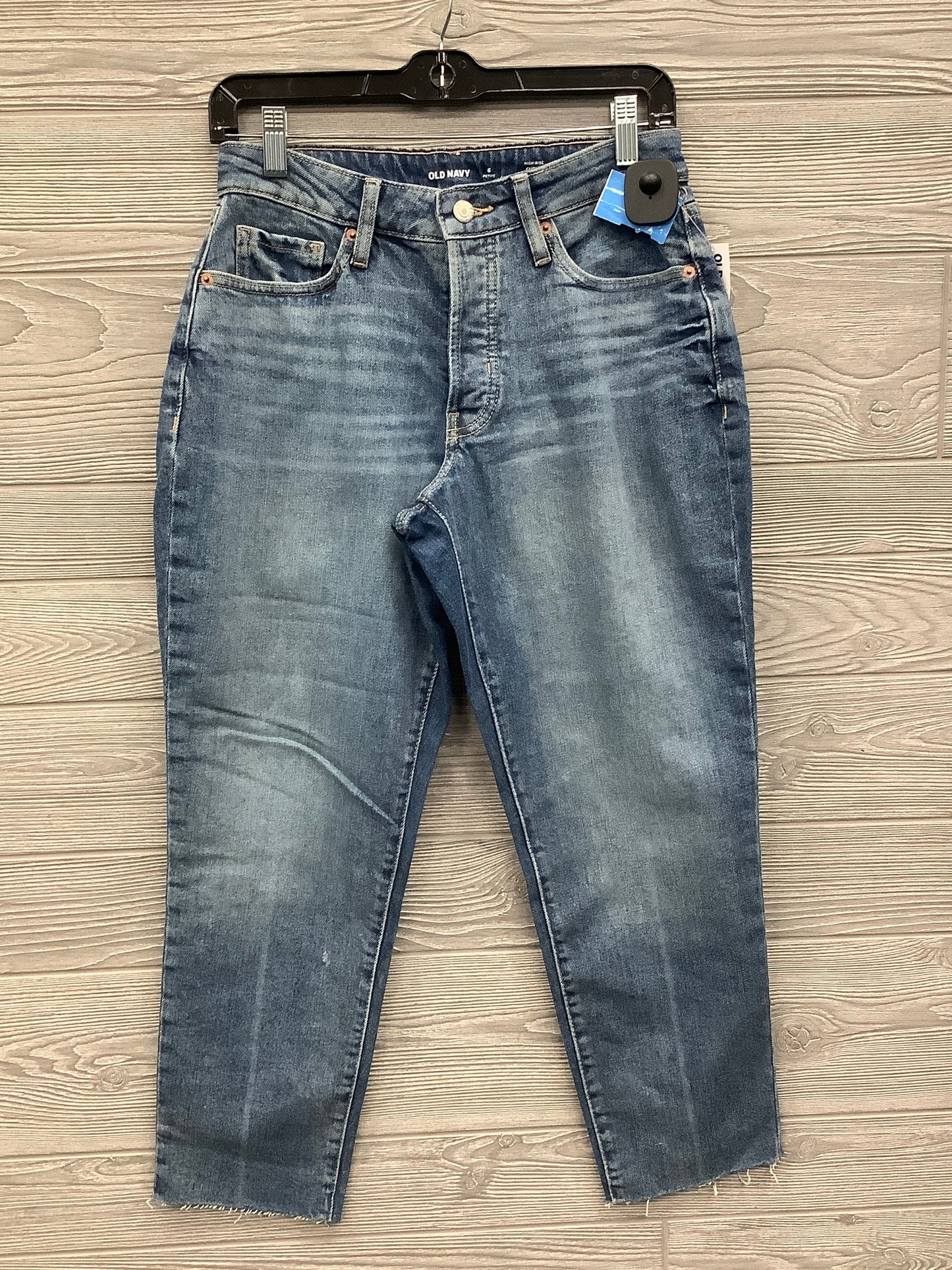 Jeans Straight By Old Navy In Blue Denim, Size: 6p