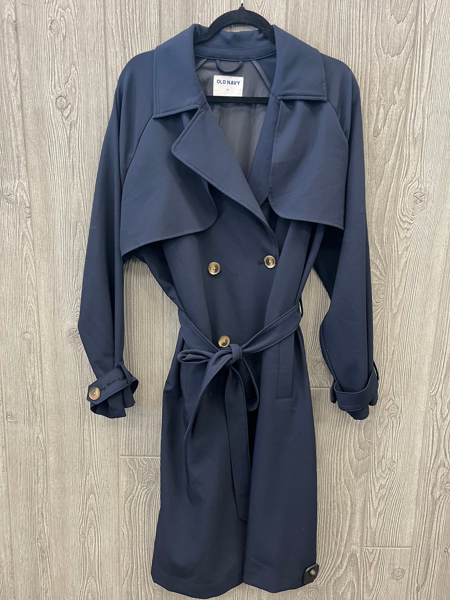 Coat Trench Coat By Old Navy In Navy, Size: Xl