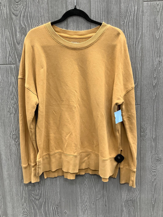 Sweatshirt Crewneck By Time And Tru In Yellow, Size: L