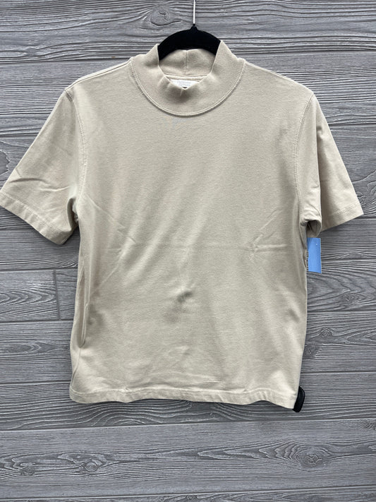 Top Short Sleeve By Christopher And Banks In Beige, Size: M